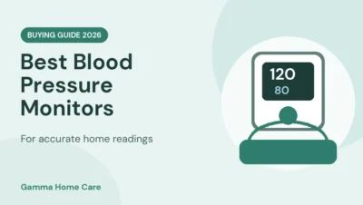 Illustration of a digital home blood pressure monitor